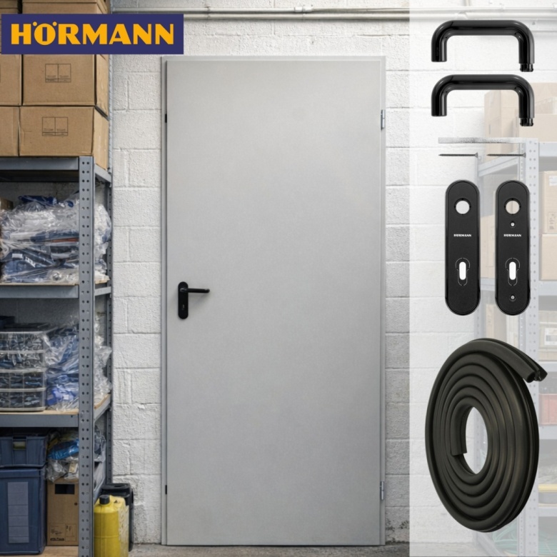 Drzwi Techniczne Szare Hormann ZK ISO 70cm 700 x 2000 RAL7035 > Hormann